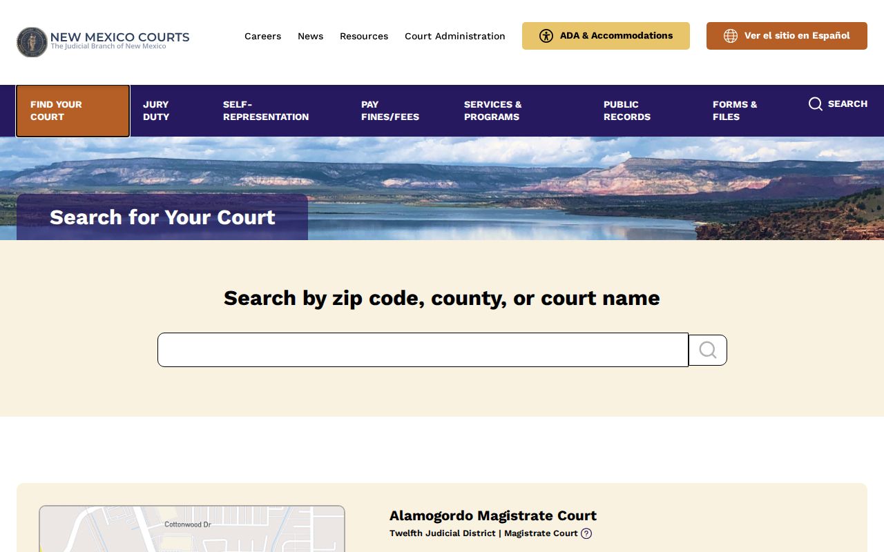 Catron County warrant search New Mexico court finder interface